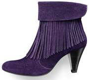 Fransenstiefel in violett von Tamaris