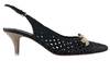 Schuhe mit geflochtenem Leder im Trend. Kitten-Heels von Högl 
