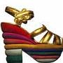 'Regenbogen' Plateau Schuh. Salvatore Ferragamo, 1938.<br />Foto: © Salvatore Ferragamo Museum