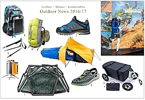 Wer mit Sack und Pack unterwegs ist, weiß jedes gesparte Gramm an Gewicht zu schätzen. Leichter, kleiner, komfortabler lautet deshalb das Credo der Hersteller, die auf der Fachmesse Outdoor in Friedrichshafen die Outdoor-Trends 2016/17 vorstellten.