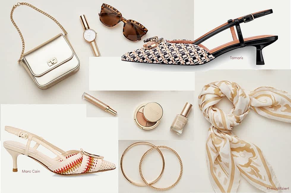 Elegante Slingpumps für Frühjahr-Sommer 2025 in verschiedenen Designs – von klassischen Nude-Tönen bis hin zu trendigen Metallic-Optiken, perfekt für Business, Freizeit und besondere Anlässe.