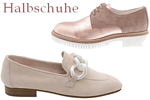 Typische Herrenschuhklassiker wie Derby oder Budapester sind als Damenschuh-Variante seit Jahren beliebt. In der aktuellen Saison liegen vor allem Loafer im Trend. Ob flach oder hoch, die einst braven Collage-Schuhe kommen jetzt super trendig daher.  