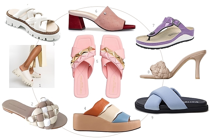 Slider Trends: mit Chunky Sohle, mit Blockabsatz, flach und im Birkenstock-Style