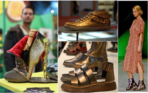 Schuhe im Metallic-Look