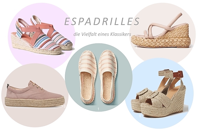 Espadrilles Trends: klassische Espadrilles, Espadrilles mit Keilabsatz, Sneaker Espadrielles