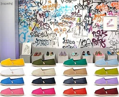 Exklusive Espadrij Schuh-Skizze