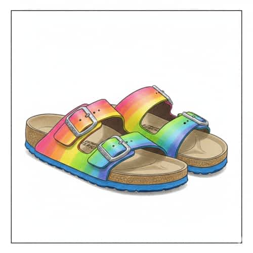 Exklusive Birkenstock Schuh-Skizze