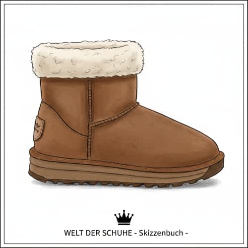 Exklusive EMU Schuh-Skizze