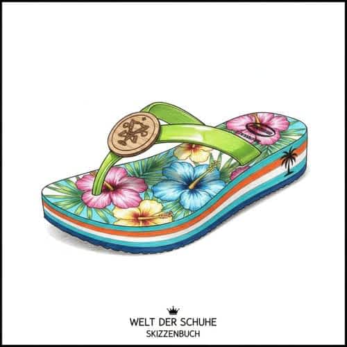 Exklusive IPANEMA Sandalen Schuh-Skizze